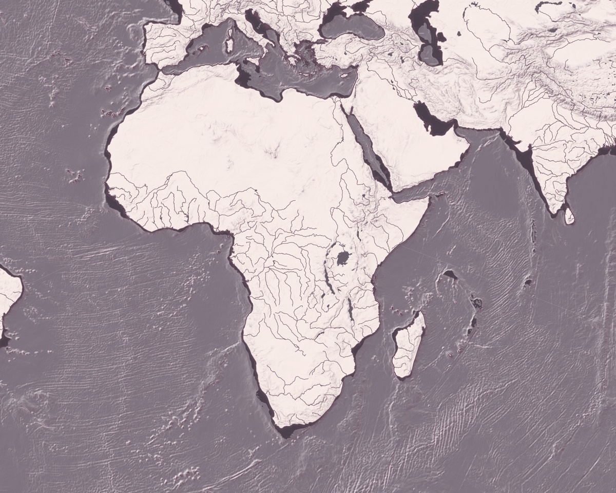 Sketch style with bathymetry